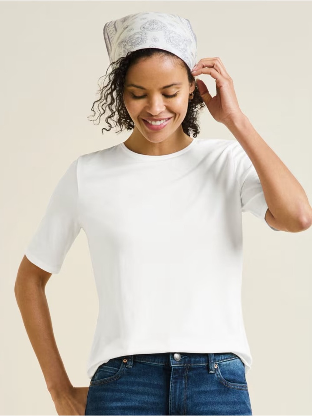 Garnet Hill Essential Elbow Sleeve Tee